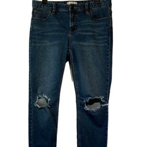 Free People Jeans  W 29  Skinny  Distressed Knees   Medium Wash  61855-16515125